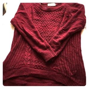 Maroon/red long sleeve light weight swear